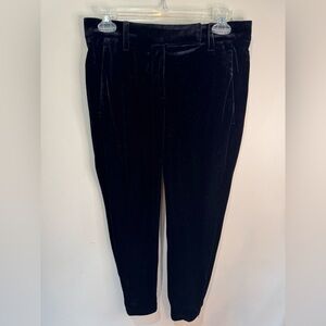 Brunello Cucinelli Pants Zip Velvet Ankle Black Italy Size 4
